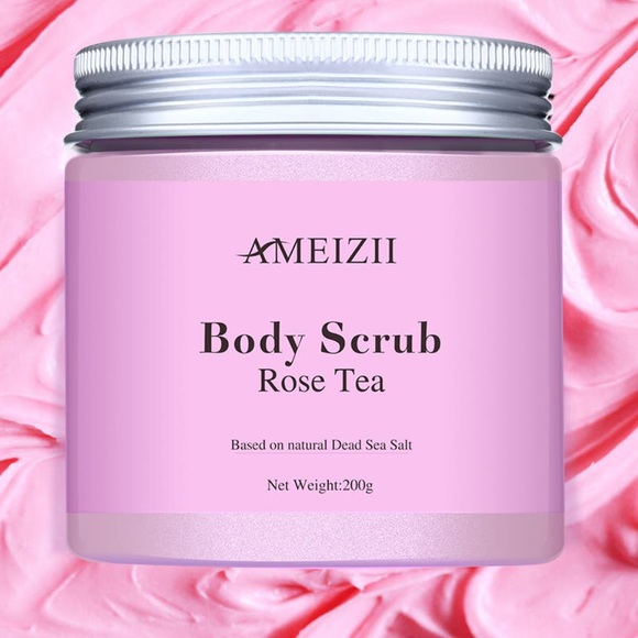Ameizii Shea Butter/Sea Salt Body Scrub: lavender, green tea, rose - Picture 4 of 7